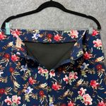 Philosophy Bold Floral Pencil Skirt Navy Stretch Workwear Size 10 Midi Workwear Blue Photo 5