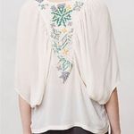 Anthropologie Tanvi Kedia Beaded Sequins Relaxed Blouse Top Cream Size Medium Photo 10