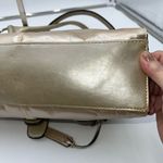 East 5th  Vintage Metallic Leather Thick Hardware Buckle Flap Satchel Photo 7