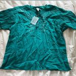 NWT: Turquoise embroidered t shirt Size 3X Photo 0