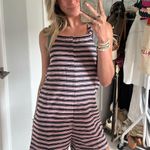Amazon striped overall romper Photo 0