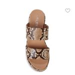 JSlides J/SLIDES
Quincy Snake-Print Leather Platform Sandals Sz 8.5 great condition Photo 3