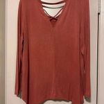 Entro NWT  long sleeve vneck top blush size M Photo 2