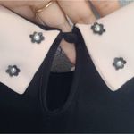 Elle NWT  Sleeveless Vintage Style Black Rayon Blouse Size XS Photo 3