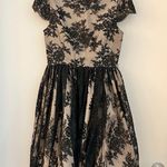 Alice + Olivia Jayna Lace Open Back Dress in Black Photo 3