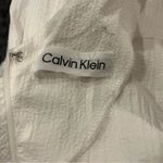 Calvin Klein 🌺 WHITE RUFFLE V-NECK MIDI DRESS SIZE 12🌺 Photo 7