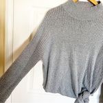 John Paul Richard Mock neck ribbed long sleeve sweater Gray, Size Large by  Photo 2