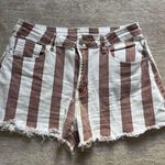 Altar'd State  Red and White Striped Shorts Photo 0