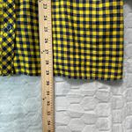 Talbots Woman 3X Yellow Navy Blue Gingham Plaid Button Front Photo 5