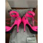 Balenciaga Cagole Sandals in Fluo Pink 38 With Box Womens High Heels Photo 7