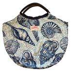 Lilly Pulitzer Coastal Tote Blue Seashells Beach Shoulder Bag Nautical Resort Photo 0
