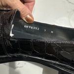 Stuart Weitzman Women Deep Purple Alligator Patent Leather Loafer, Size 7, NWOT Photo 5