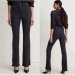Madewell  Skinny Flare Jeans in Bell haven Black Wash: Slit-Hem Edition Size: 28 Photo 8