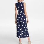 Karl Lagerfeld  Paris Women's Navy Polka Dot Wide Leg Sleeveless Jumpsuit Size 6 Photo 2