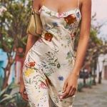 Reformation  Aribella Floral Silk Dress Photo 2