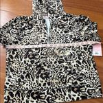 Juicy Couture NWT Ocelot Velour Animal Print Tracksuit Hoodie & Shorts Set Y2K L Photo 8