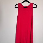 ZARA  Red Sleeveless High Low Ruffled Midi Dress Womens S Casual Holidays Stretch Photo 5