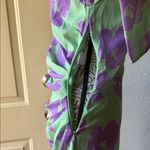 Vibrant Green and Purple Floral Dress Size 6 Photo 6