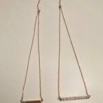 Set of 2 bar necklaces Gold Photo 2