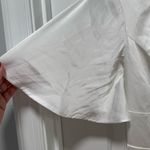 Lulus Elegant Confidence NWT Medium White Satin Flutter Sleeve Cutout Maxi Dress Photo 4