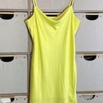 EXPRESS  Neon Yellow cowl neck slip dress Photo 4