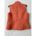 JH Collectibles Women's Quilted Vest Full Zip‎ Sleeveless Coral Large Orange Photo 1