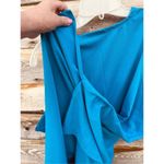 Gitano size Medium oversized long tank top logo front scoop neck Blue Photo 4