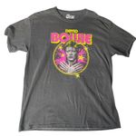 David Bowie Graphic T Shirt Women's Medium Gray Cotton Rock Music Tee Photo 0