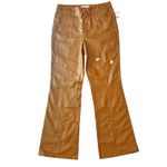 Free People Free‎ People Uptown High Waist Faux Leather Flare Pants in Brown Sz 12 Photo 7
