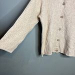American Eagle Ribbed Button Front Cardigan Oversized Size M Cream Relaxed Size M Photo 3