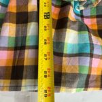 Saturday Club S plaid sleeveless dress ruffle bow pastel cotton casual concert Black Photo 10