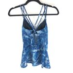 Tyr. Womens Tankini Top Removable Cups Strappy Floral Blue S Photo 1