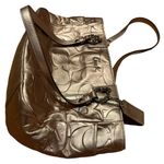 Coach Vintage  Gold Metallic Monogram Shoulder Bag Photo 5
