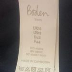 Boden USA Boden Red Bikini Bottom Sz 12 Tiny White Leaf Print Lined Full Cover Clean Photo 3