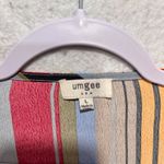 Umgee Womens Tops Size L Multicolor Striped V-neck Faux Wrap Photo 2