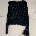 We Wore What  BLACK RUFFLE FLORAL BLOUSE XL NEW WITH TAGS Photo 6