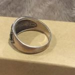 Onyx Vintage Black Marcasite Sterling Silver Mosaic Inlay Ring Sz 9 Photo 2