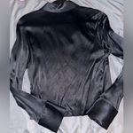 ZARA  Black Satin Blouse Sz. M Photo 4