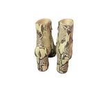 Sam Edelman Sam Edelman Size 6.5 Hilty Black Beige Snakeskin Leather Ankle Boots Mob Wife Photo 2