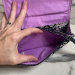 Vera Bradley Black Blue Purple Mimosa Medallion Print Clutch Wallet Photo 3