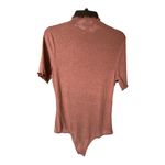 Kaileigh  Womens Size XL Sabella Short Sleeve Knit Bodysuit Pink Half Sleeve NWOT Photo 2