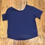 Zyia  Lattice Short Sleeve Navy Tee Size Medium Photo 0