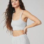 Alo Yoga Ribbed Crop Whisper Bra Tank Top Photo 0