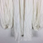 Free People  Drift Away White Cold Shoulder Balloon Sleeves Tunic Dress Medium Photo 8