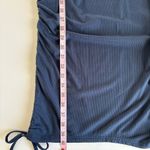 Boutique Women’s Navy Blue Ribbed Ruched Self Tie Sides Tank Dress Size Medium Photo 5