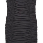 Tiger Mist Black Ruched Mini Dress Photo 0