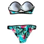 Inmocean Hawain Tropical Strapless String Bikini Set Size S Blue Photo 1