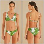Farm Rio π Palm Fan Bikini Set Triangle Bikini Top + Low Bikini Bottom XL/L NWT Photo 1