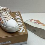 Soludos  Hot Stuff Ibiza Platform Sneaker Womens Size 7.5 White Multi Lace-Up NEW Photo 0