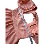 Free People  Babydoll Puff Sleeves Violet Mini Dress In Grapefruit/Coral Size M Photo 7